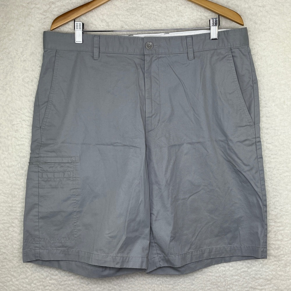 Greg Norman Mens Gray Golf Shorts Flat Front Cargo Pocket Size 36 Performance